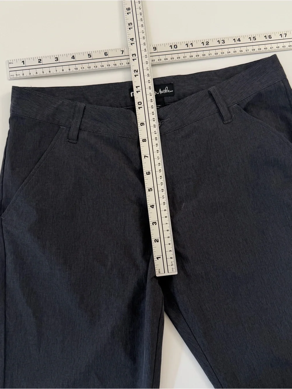 Travis Mathew Pants Men 32 x 31 Heather Dark Gray Stretch Chino Golf Performance